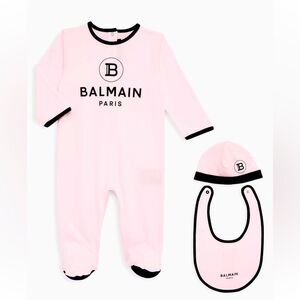 BALMAIN BABY GIRL’S 3 - PIECE LOGO FOOTIE SET 3M